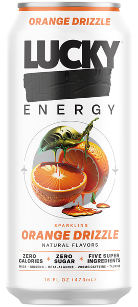 ORANGE DRIZZLE (12-PACK / 16OZ CAN) | Lucky Energy Merch & Apparel
