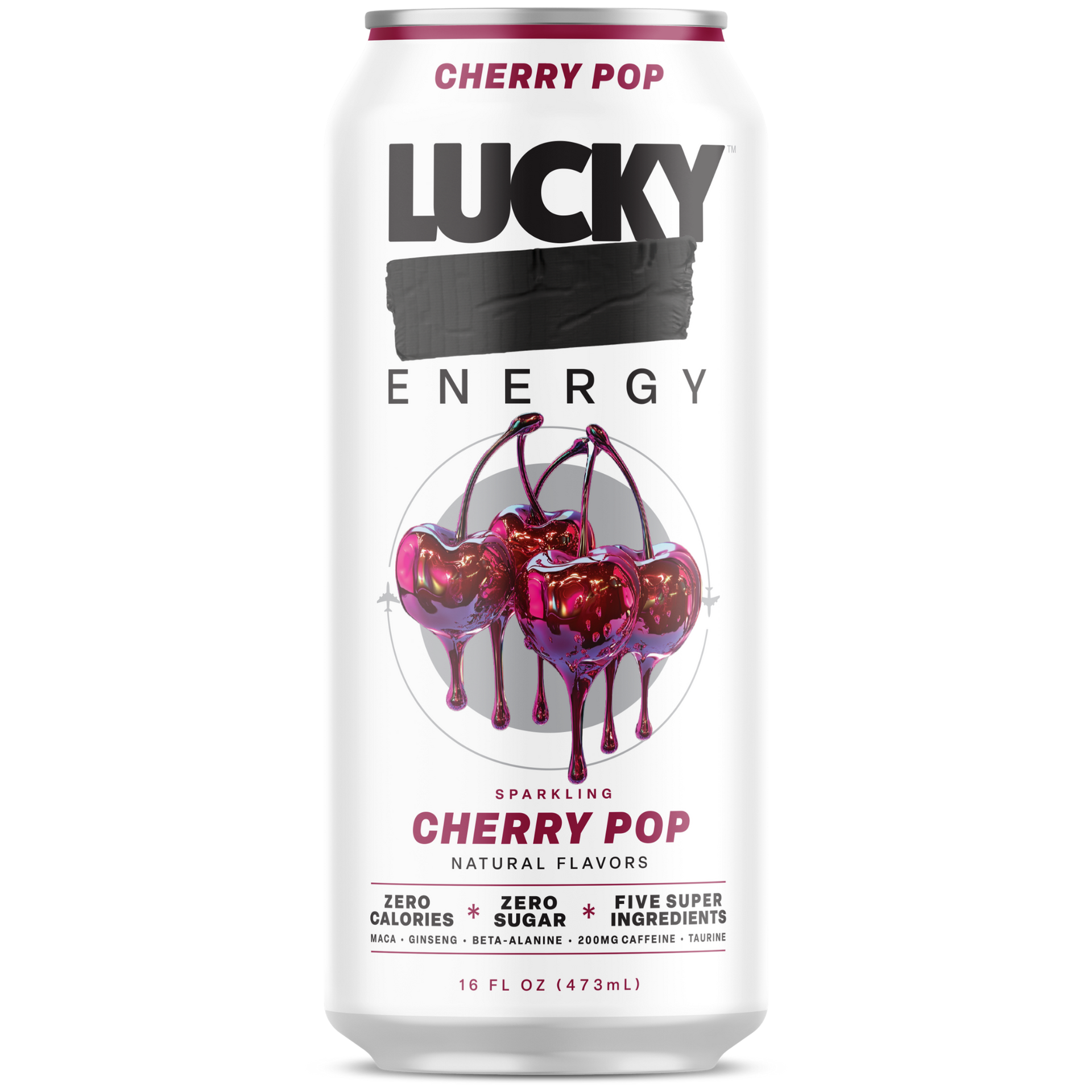 CHERRY POP (12-PACK / 16OZ CAN) | Lucky Energy Merch & Apparel